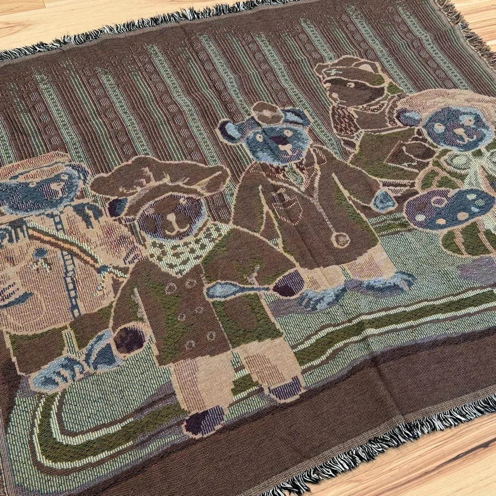 Riverdale Tapestry Throw Blanket Professional Bears
